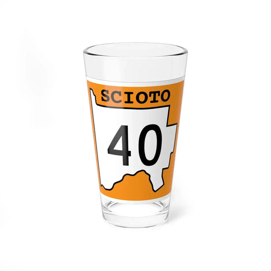 Scioto County Route 40 OH (Ohio) (Road Sign) Pint Glass 16oz 16oz - Go Mug Yourself