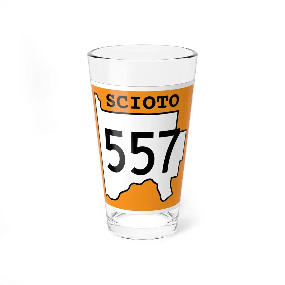 Scioto County Route 557 OH (Ohio) (Road Sign) Pint Glass 16oz 16oz - Go Mug Yourself