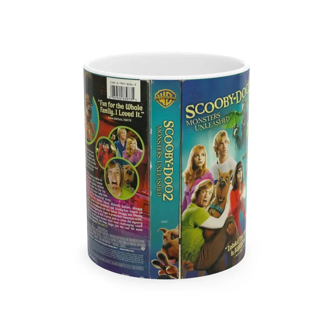 SCOOBY DOO 2 MONSTERS UNLEASHED (VHS COVER) - White Coffee Mug 11oz - Go Mug Yourself