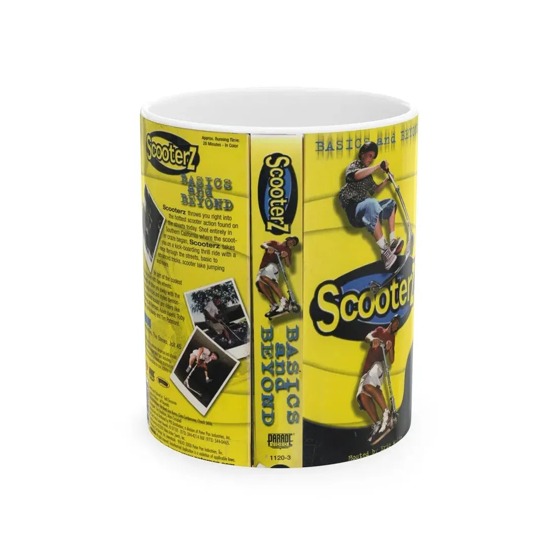 SCOOTERZ BASICS AND BEYOND (VHS COVER) - White Coffee Mug 11oz - Go Mug Yourself
