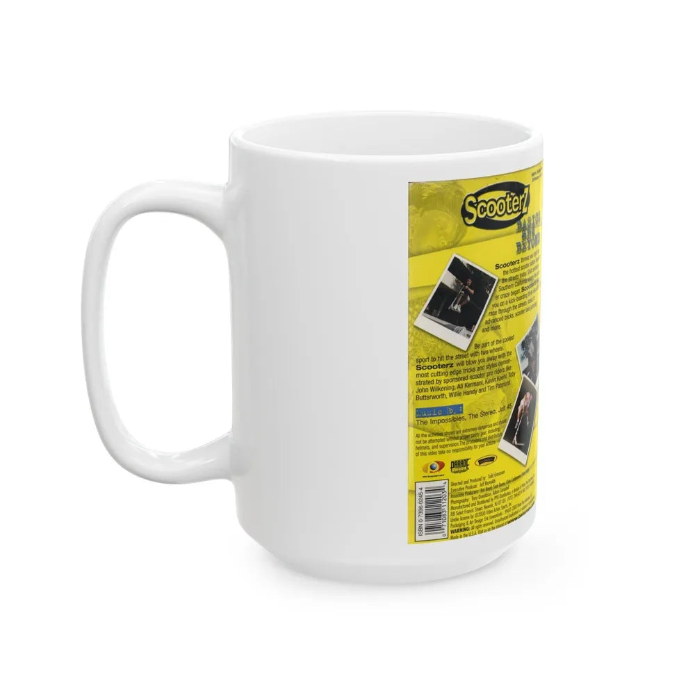 SCOOTERZ BASICS AND BEYOND (VHS COVER) - White Coffee Mug-Go Mug Yourself