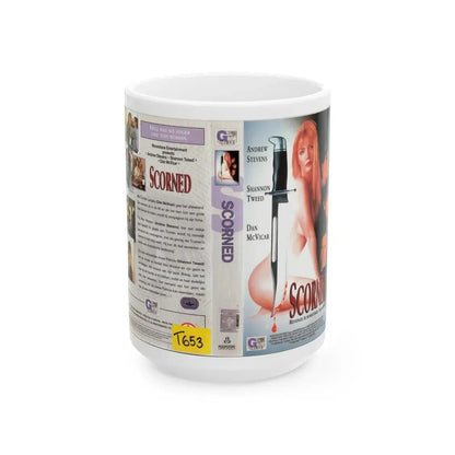 SCORNED (VHS COVER) - White Coffee Mug 15oz - Go Mug Yourself