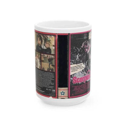SCORPION (VHS COVER) - White Coffee Mug 15oz - Go Mug Yourself