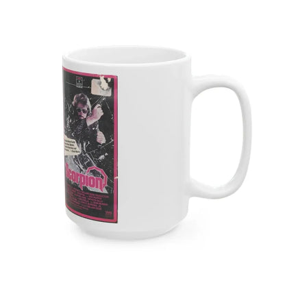 SCORPION (VHS COVER) - White Coffee Mug - Go Mug Yourself