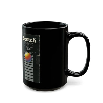 SCOTCH VIDEOCASSETTE EG T120 (VHS COVER) - Black Coffee Mug - Go Mug Yourself