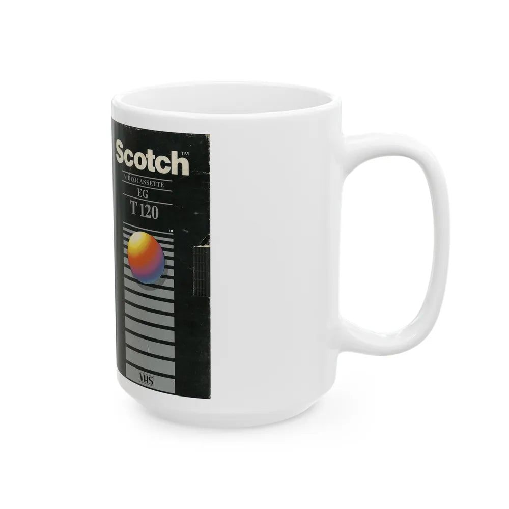 SCOTCH VIDEOCASSETTE EG T120 (VHS COVER) - White Coffee Mug-Go Mug Yourself