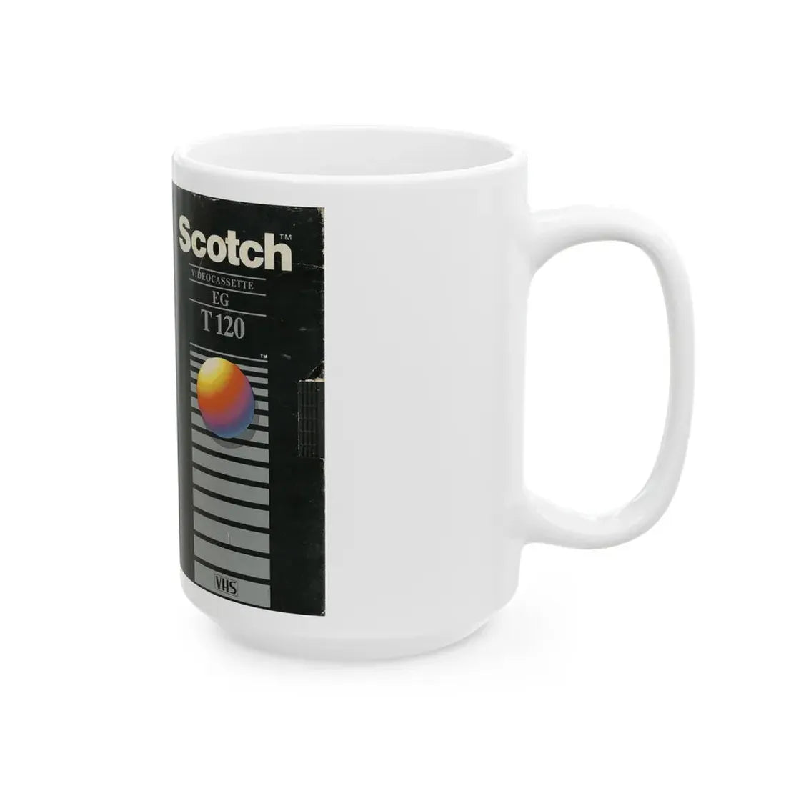 SCOTCH VIDEOCASSETTE EG T120 (VHS COVER) - White Coffee Mug - Go Mug Yourself