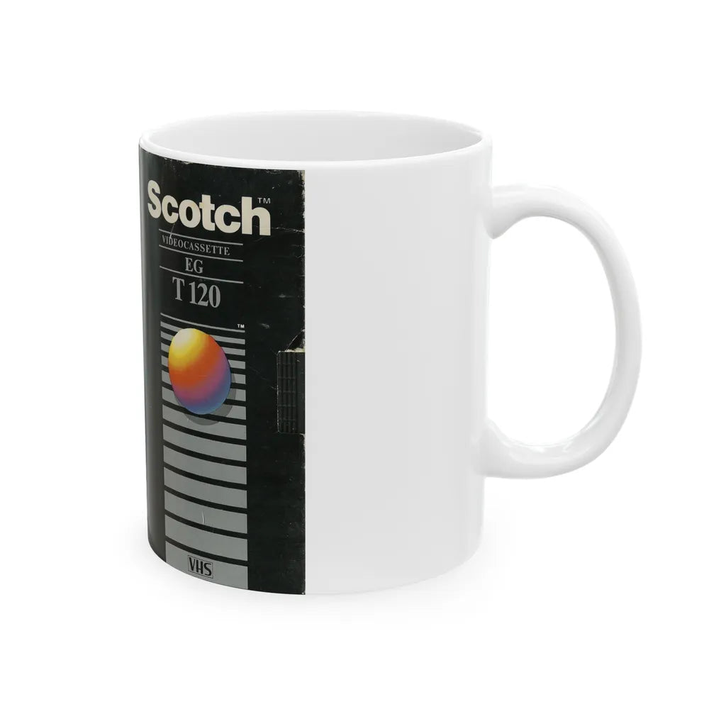 SCOTCH VIDEOCASSETTE EG T120 (VHS COVER) - White Coffee Mug-Go Mug Yourself