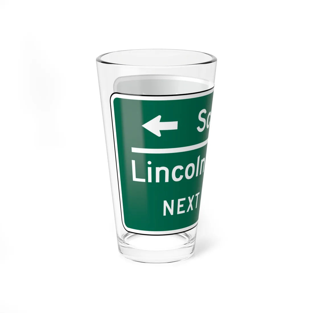 Scott Blvd Lincoln Ave NEXT SIGNAL MUTCD D3-2c (Florida) (Road Sign) Pint Glass 16oz - Go Mug Yourself