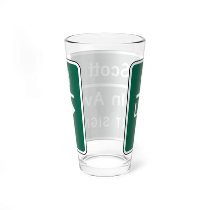 Scott Blvd Lincoln Ave NEXT SIGNAL MUTCD D3-2c (Florida) (Road Sign) Pint Glass 16oz - Go Mug Yourself