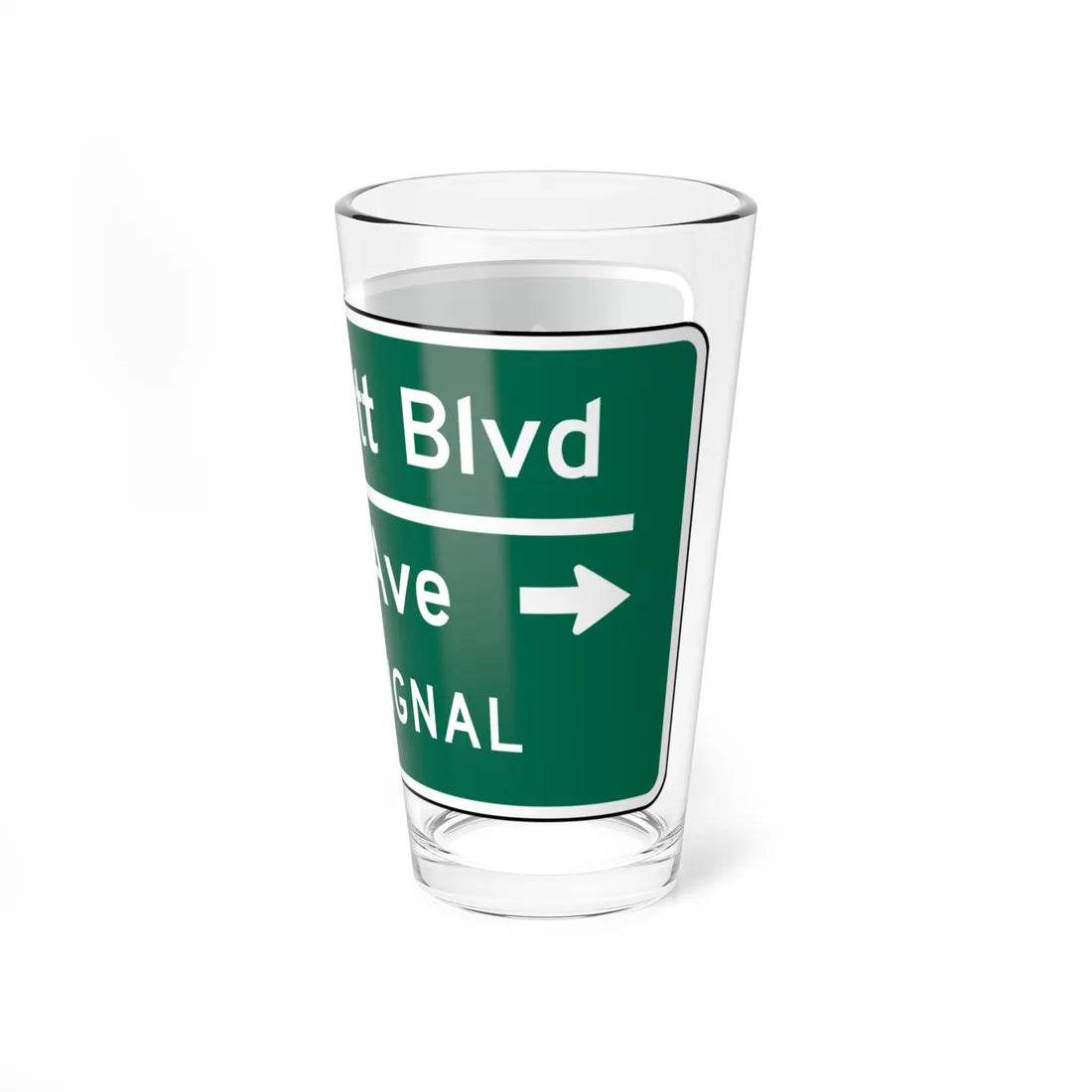 Scott Blvd Lincoln Ave NEXT SIGNAL MUTCD D3-2c (Florida) (Road Sign) Pint Glass 16oz - Go Mug Yourself