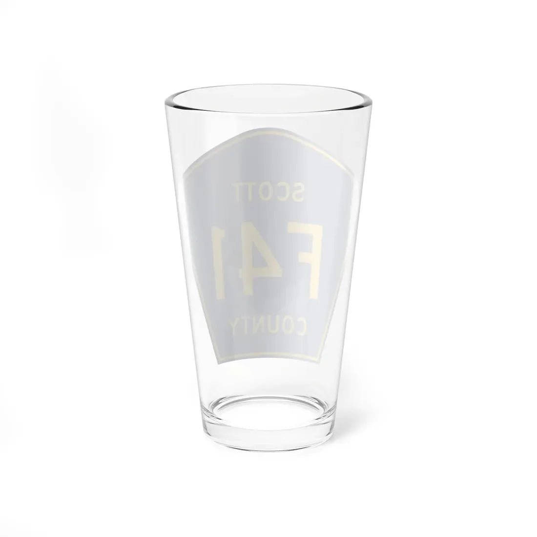 Scott County Route F41 IA (Iowa) (Road Sign) Pint Glass 16oz - Go Mug Yourself