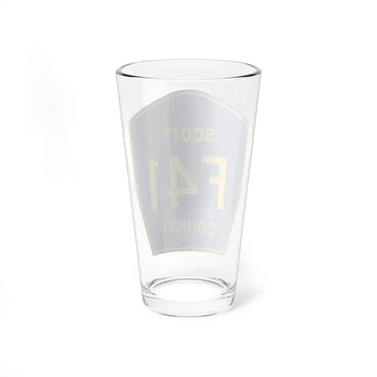 Scott County Route F41 IA (Iowa) (Road Sign) Pint Glass 16oz - Go Mug Yourself
