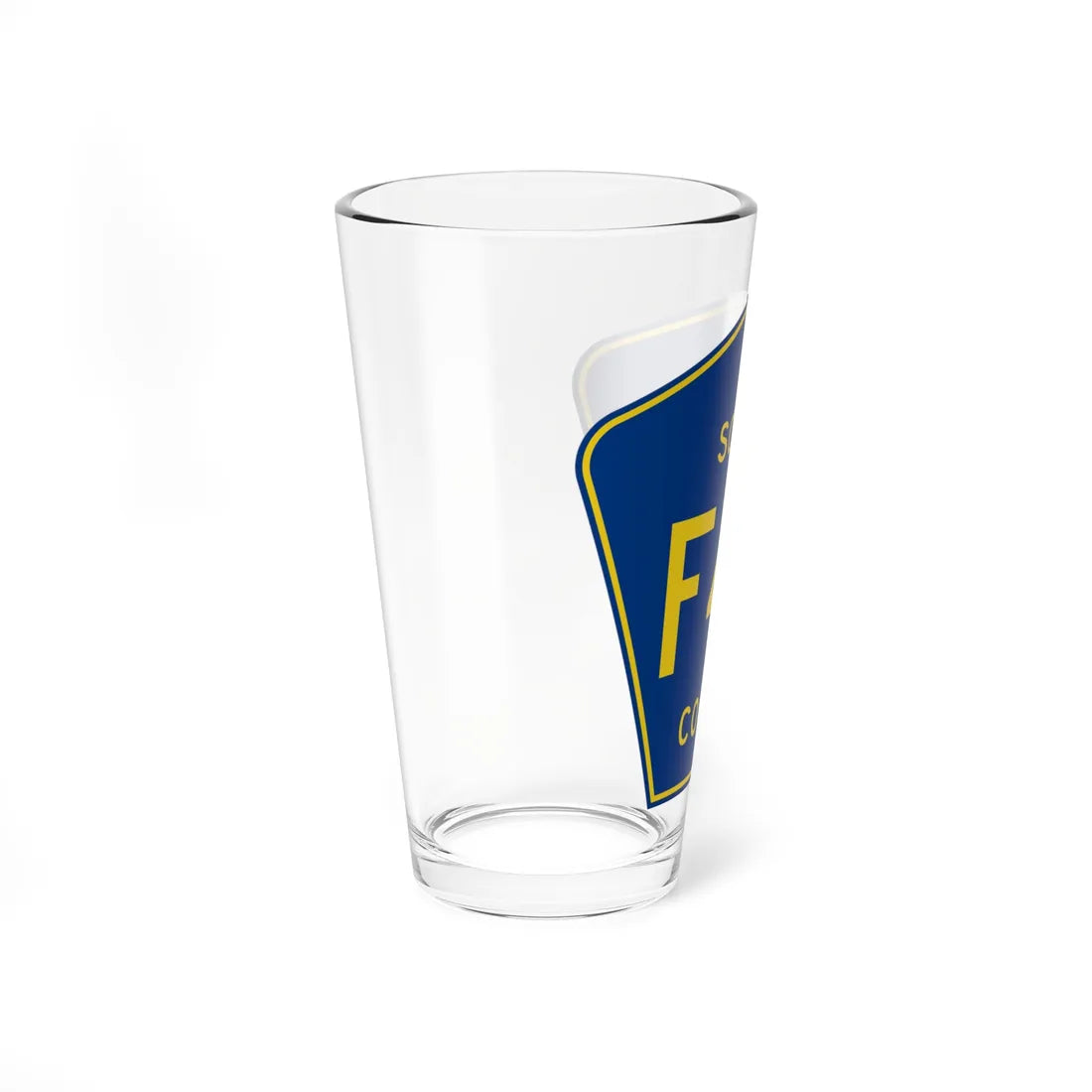 Scott County Route F45 IA (Iowa) (Road Sign) Pint Glss 16oz - Go Mug Yourself