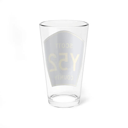 Scott County Route Y52 IA (Iowa) (Road Sign) Pint Glass 16oz - Go Mug Yourself
