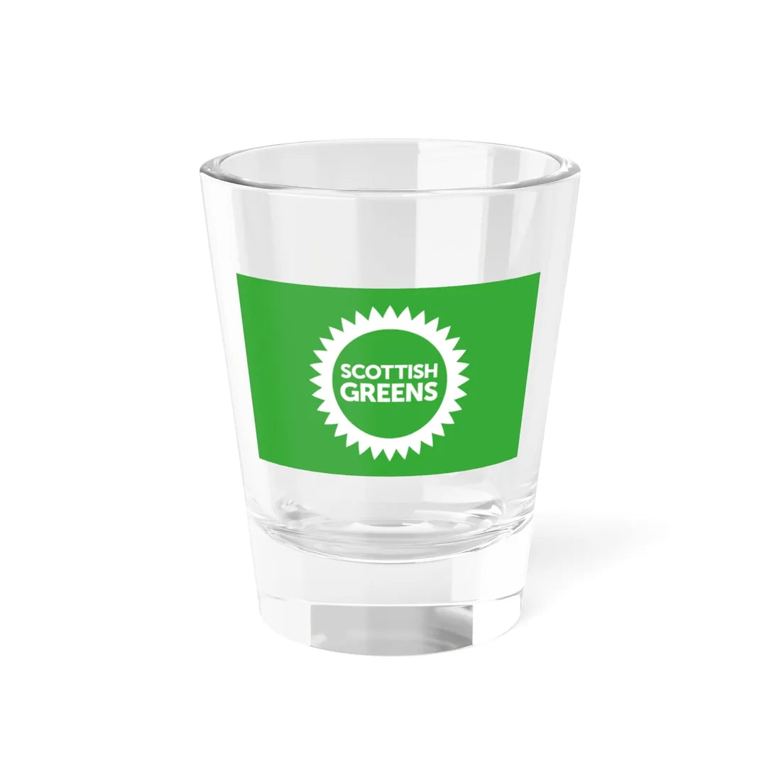 Scottish Greens flag (United Kingdom) Shot Glass 1.5oz 1.5oz - Go Mug Yourself