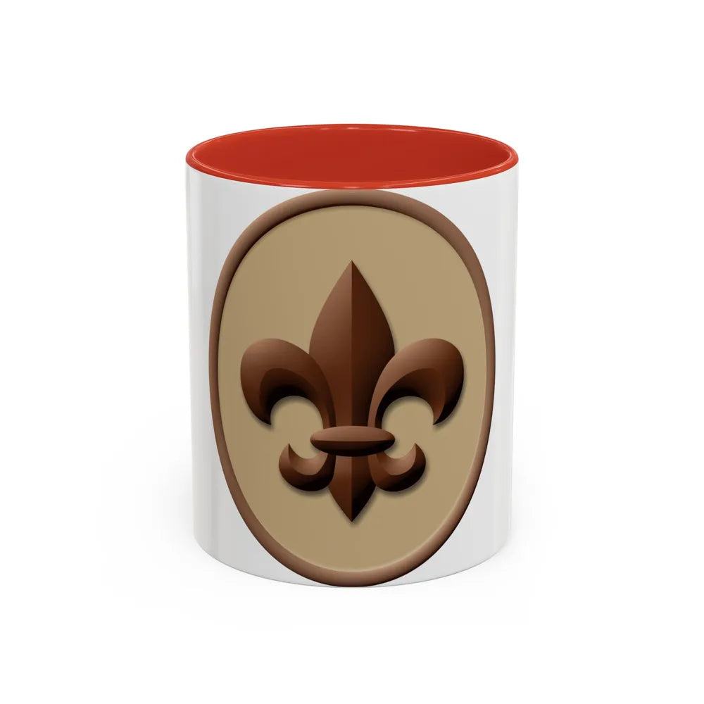 Scout (Boy Scout Merit Badge) Accent Coffee Mug-11oz-Red-Go Mug Yourself