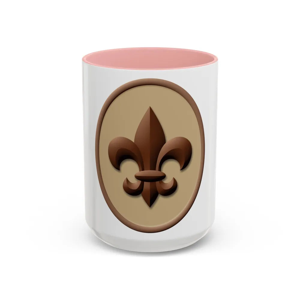 Scout (Boy Scout Merit Badge) Accent Coffee Mug-15oz-Pink-Go Mug Yourself