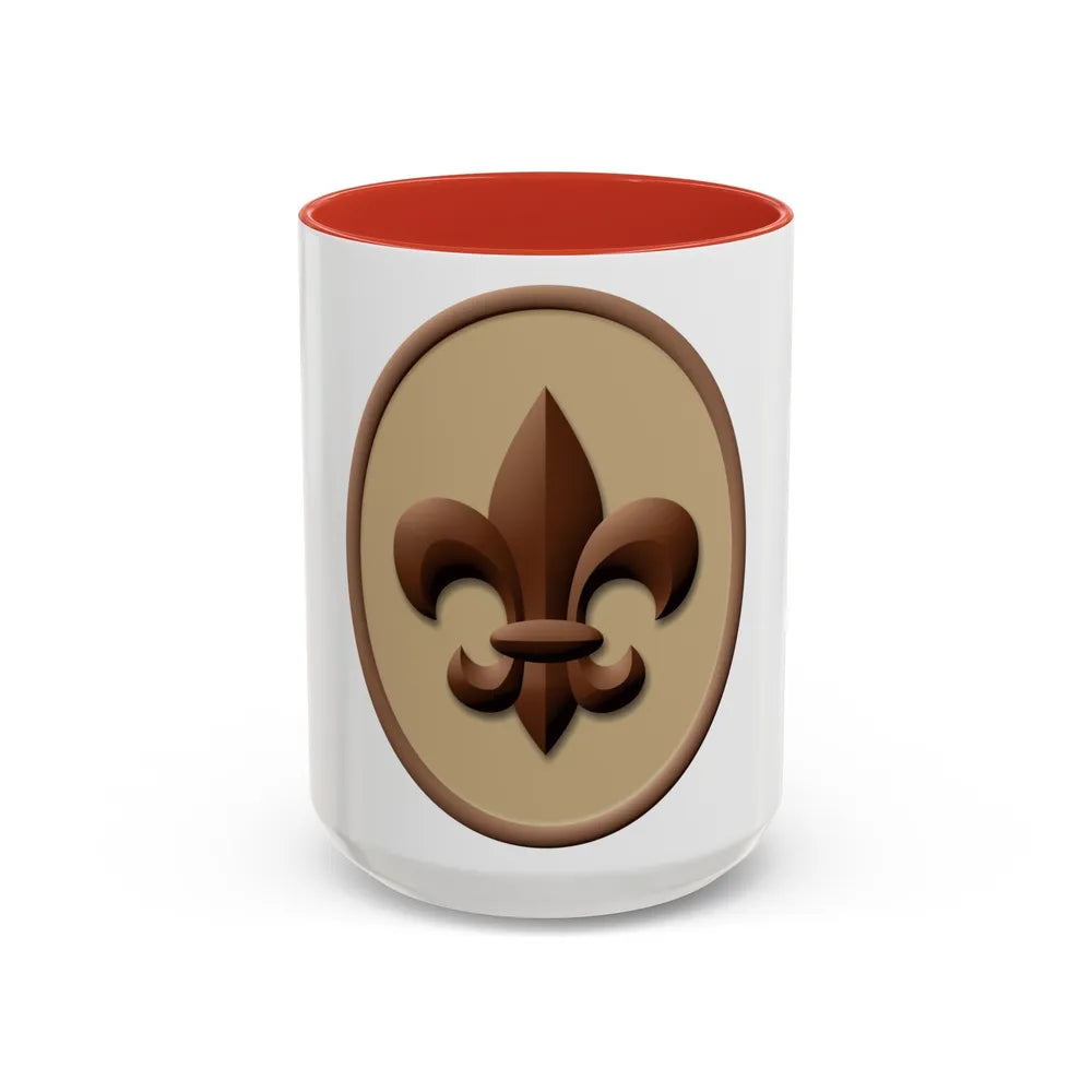 Scout (Boy Scout Merit Badge) Accent Coffee Mug-15oz-Red-Go Mug Yourself