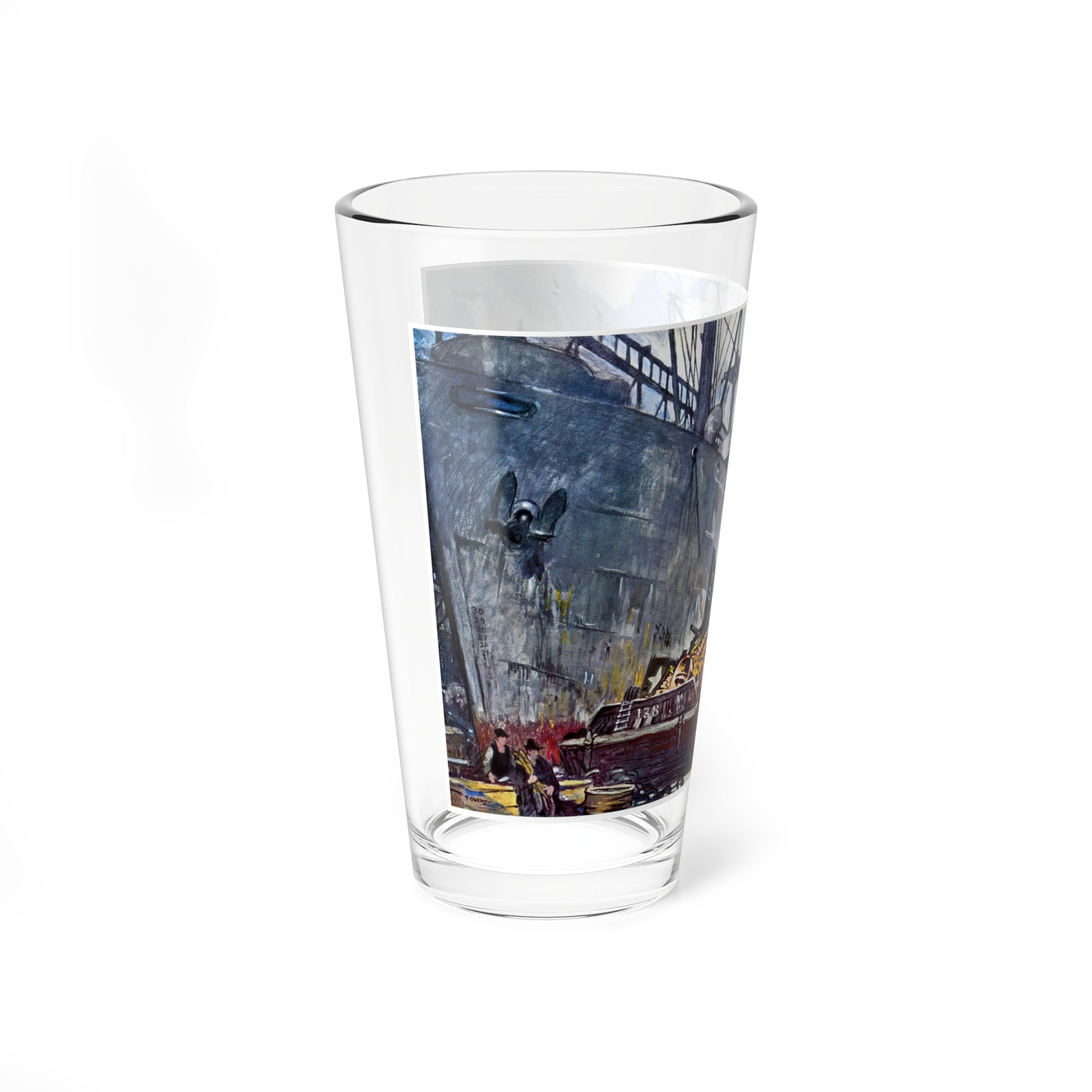 Scraps and Booty to Forge New Weapons, 1945 (Magazine Illustration) Pint Glass 16oz-Go Mug Yourself