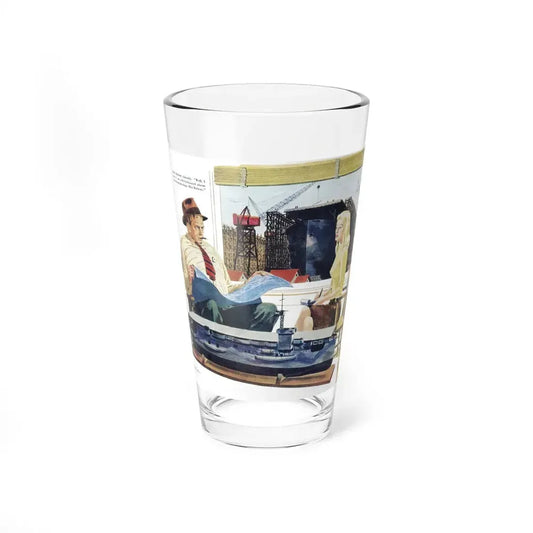Scratch Another Flat-Top, The Saturday Evening Post, May 6, 1944 (Magazine Illustration) Pint Glass 16oz 16oz - Go Mug Yourself