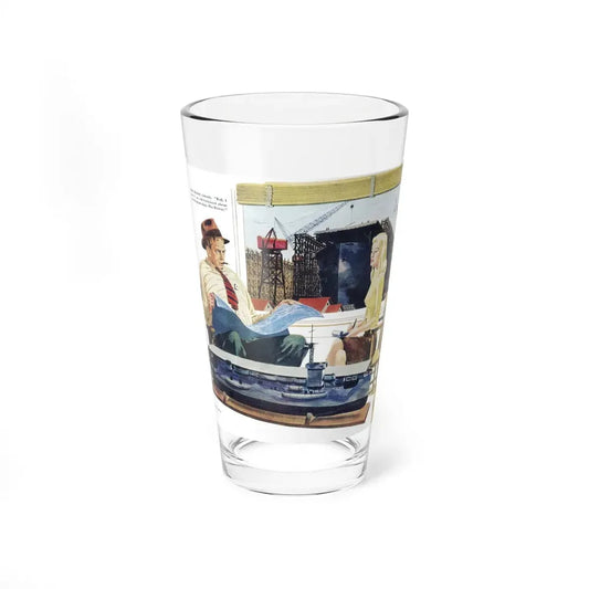 Scratch Another Flat-Top, The Saturday Evening Post, May 6, 1944 (Magazine Illustration) Pint Glass 16oz 16oz - Go Mug Yourself