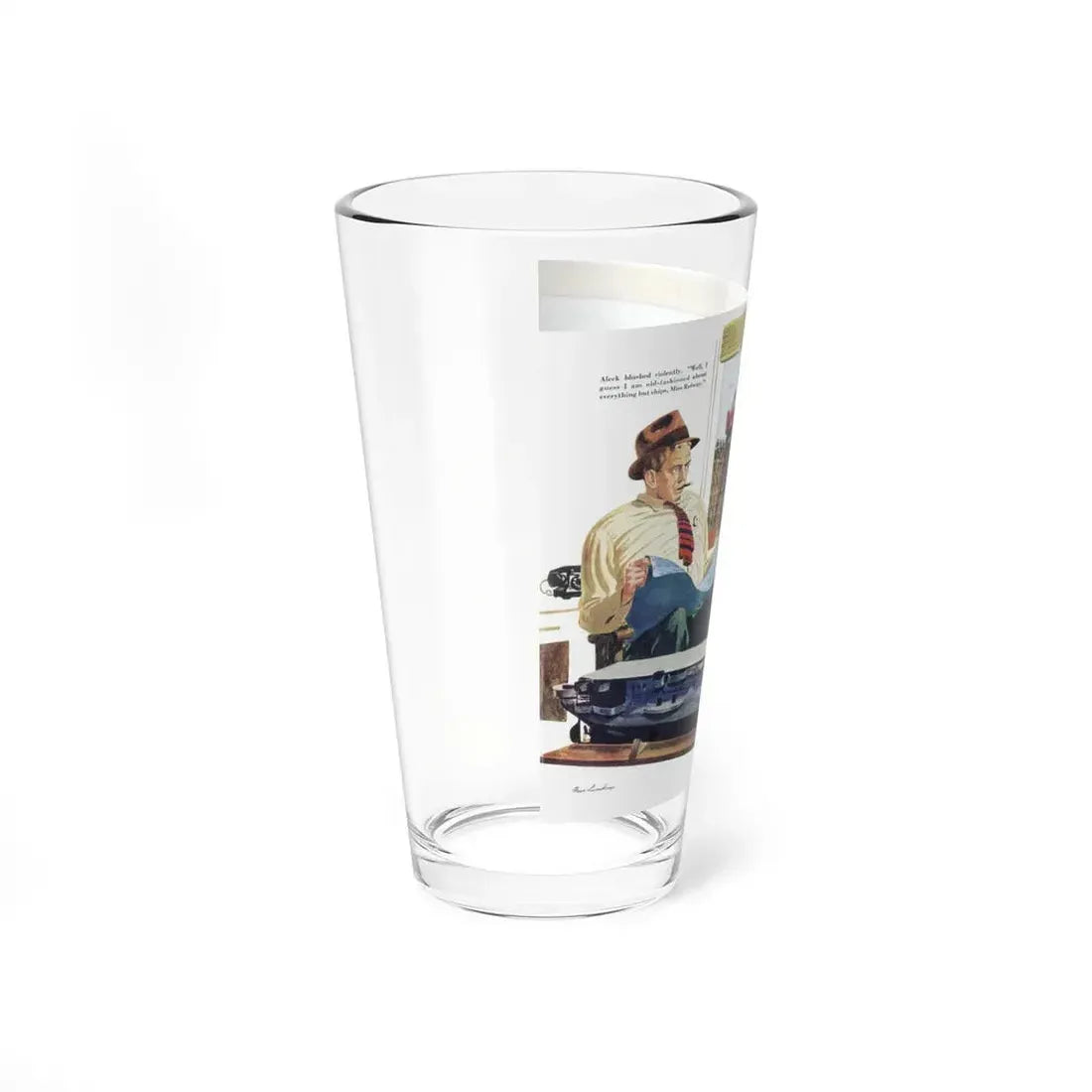 Scratch Another Flat-Top, The Saturday Evening Post, May 6, 1944 (Magazine Illustration) Pint Glass 16oz - Go Mug Yourself