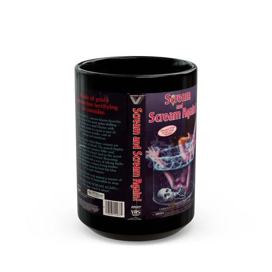 SCREAM AND SCREAM AGAIN (VHS COVER) - Black Coffee Mug-15oz-Go Mug Yourself