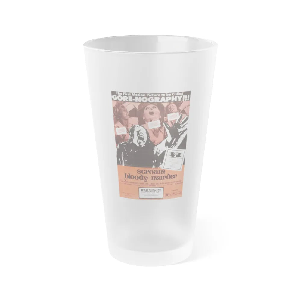 SCREAM BLOODY MURDER 1973 Movie Poster - Frosted Pint Glass 16oz-16oz-Frosted-Go Mug Yourself