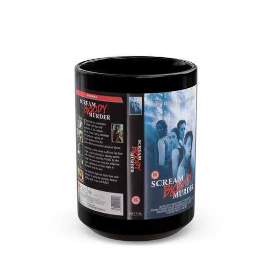 SCREAM BLOODY MURDER (VHS COVER) - Black Coffee Mug-15oz-Go Mug Yourself