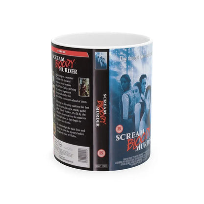 SCREAM BLOODY MURDER (VHS COVER) - White Coffee Mug 11oz - Go Mug Yourself