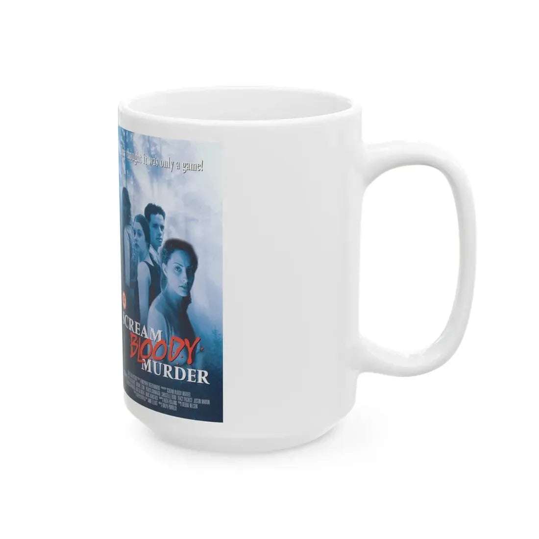SCREAM BLOODY MURDER (VHS COVER) - White Coffee Mug - Go Mug Yourself