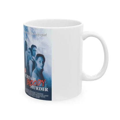 SCREAM BLOODY MURDER (VHS COVER) - White Coffee Mug - Go Mug Yourself