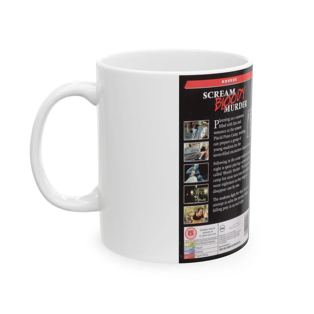 SCREAM BLOODY MURDER (VHS COVER) - White Coffee Mug-Go Mug Yourself