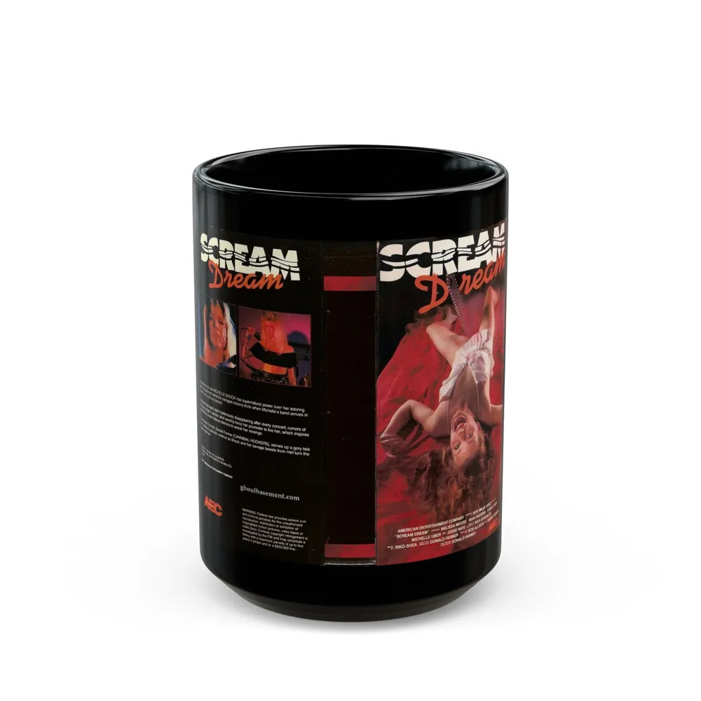 SCREAM DREAM (VHS COVER) - Black Coffee Mug-15oz-Go Mug Yourself