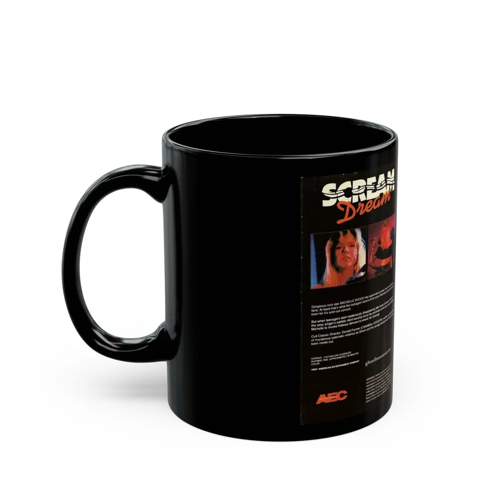 SCREAM DREAM (VHS COVER) - Black Coffee Mug-Go Mug Yourself