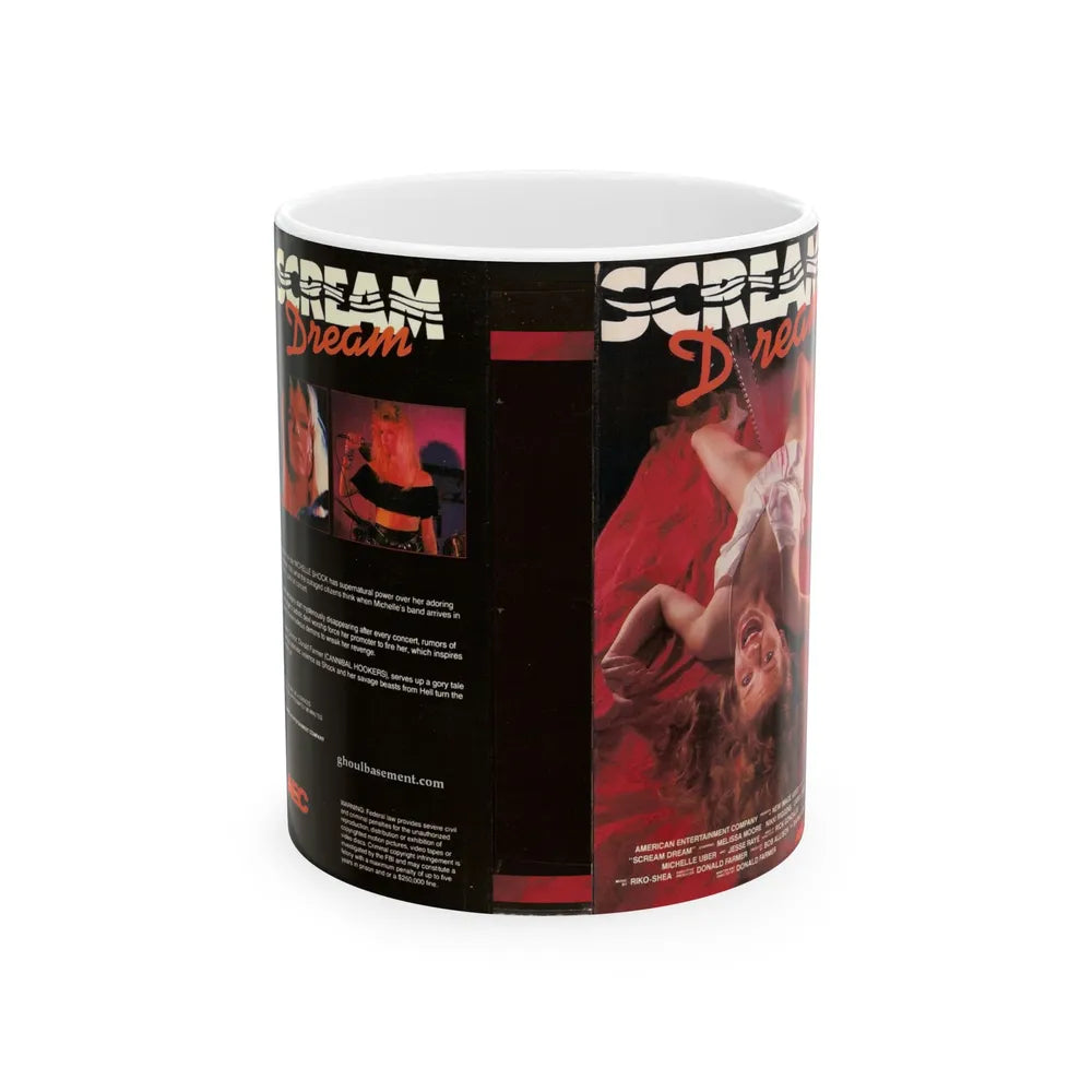 SCREAM DREAM (VHS COVER) - White Coffee Mug-11oz-Go Mug Yourself