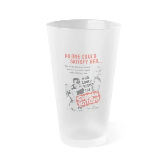 SCREAM OF THE BUTTERFLY 1965 Movie Poster - Frosted Pint Glass 16oz 16oz Frosted - Go Mug Yourself