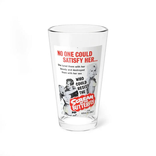 SCREAM OF THE BUTTERFLY 1965 Movie Poster - Pint Glass 16oz 16oz - Go Mug Yourself