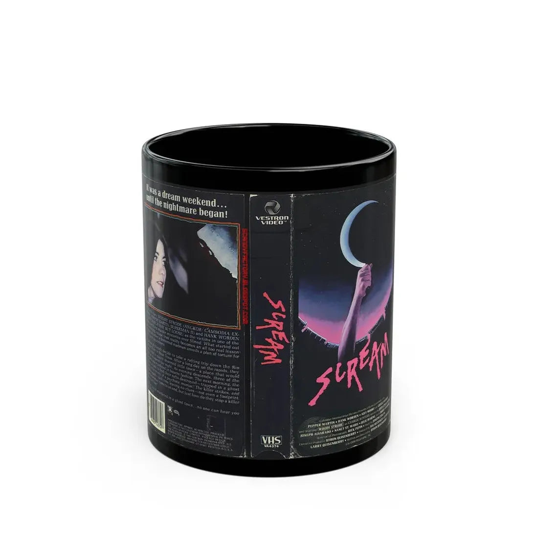 SCREAM (VHS COVER) - Black Coffee Mug 11oz - Go Mug Yourself