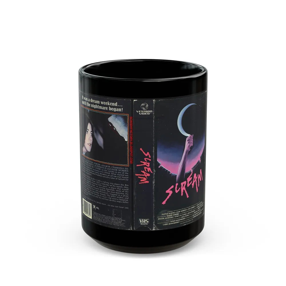 SCREAM (VHS COVER) - Black Coffee Mug-15oz-Go Mug Yourself