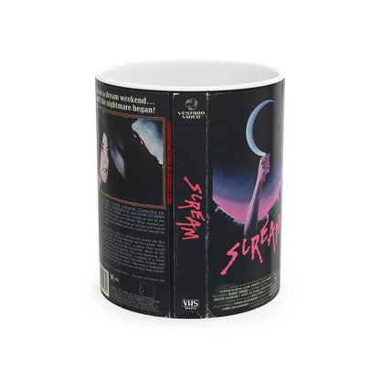 SCREAM (VHS COVER) - White Coffee Mug-11oz-Go Mug Yourself