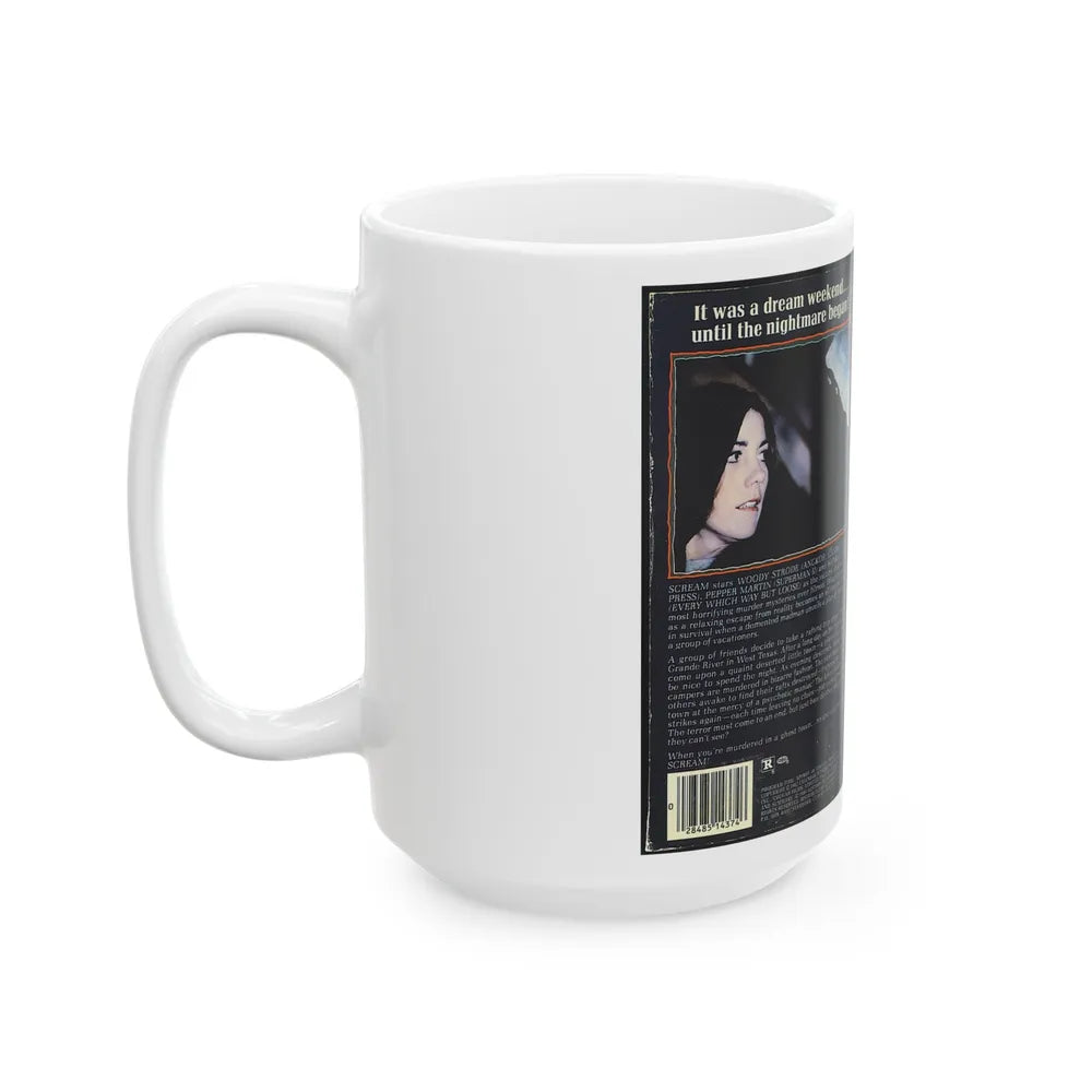 SCREAM (VHS COVER) - White Coffee Mug-Go Mug Yourself