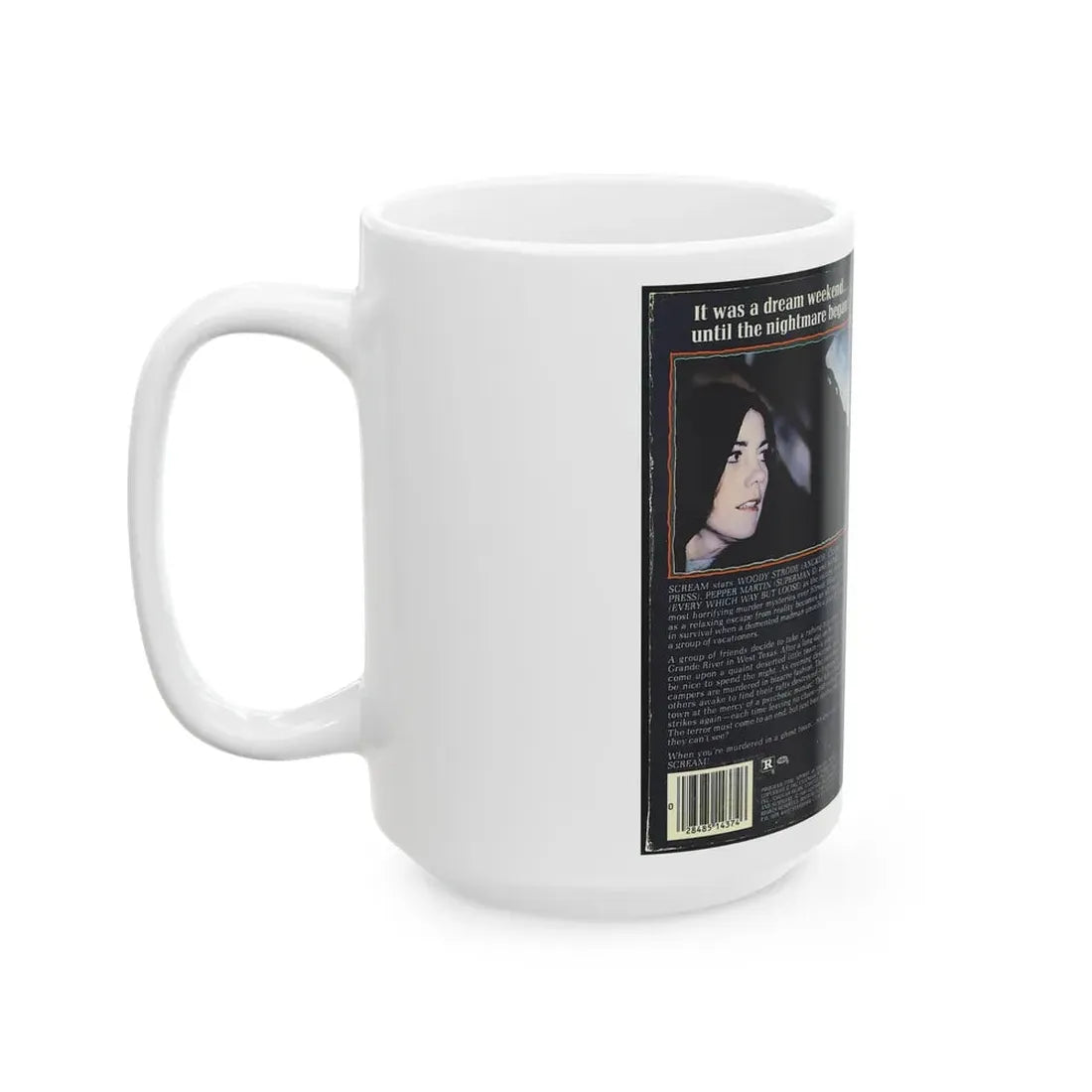 SCREAM (VHS COVER) - White Coffee Mug - Go Mug Yourself