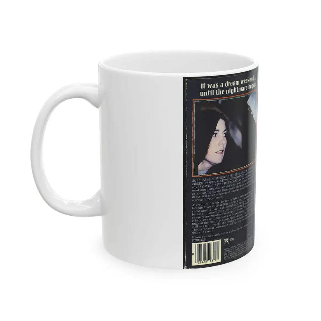 SCREAM (VHS COVER) - White Coffee Mug - Go Mug Yourself