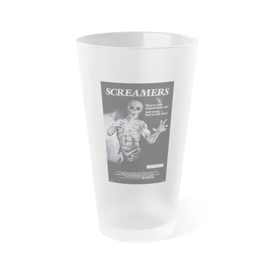 SCREAMERS (ISLAND OF THE FISHMEN) 1979 Movie Poster - Frosted Pint Glass 16oz 16oz Frosted - Go Mug Yourself