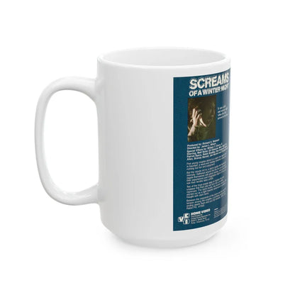 SCREAMS OF A WINTER NIGHT (VHS COVER) - White Coffee Mug-Go Mug Yourself