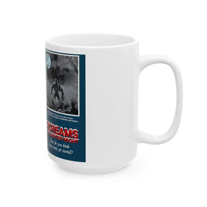 SCREAMS OF A WINTER NIGHT (VHS COVER) - White Coffee Mug - Go Mug Yourself