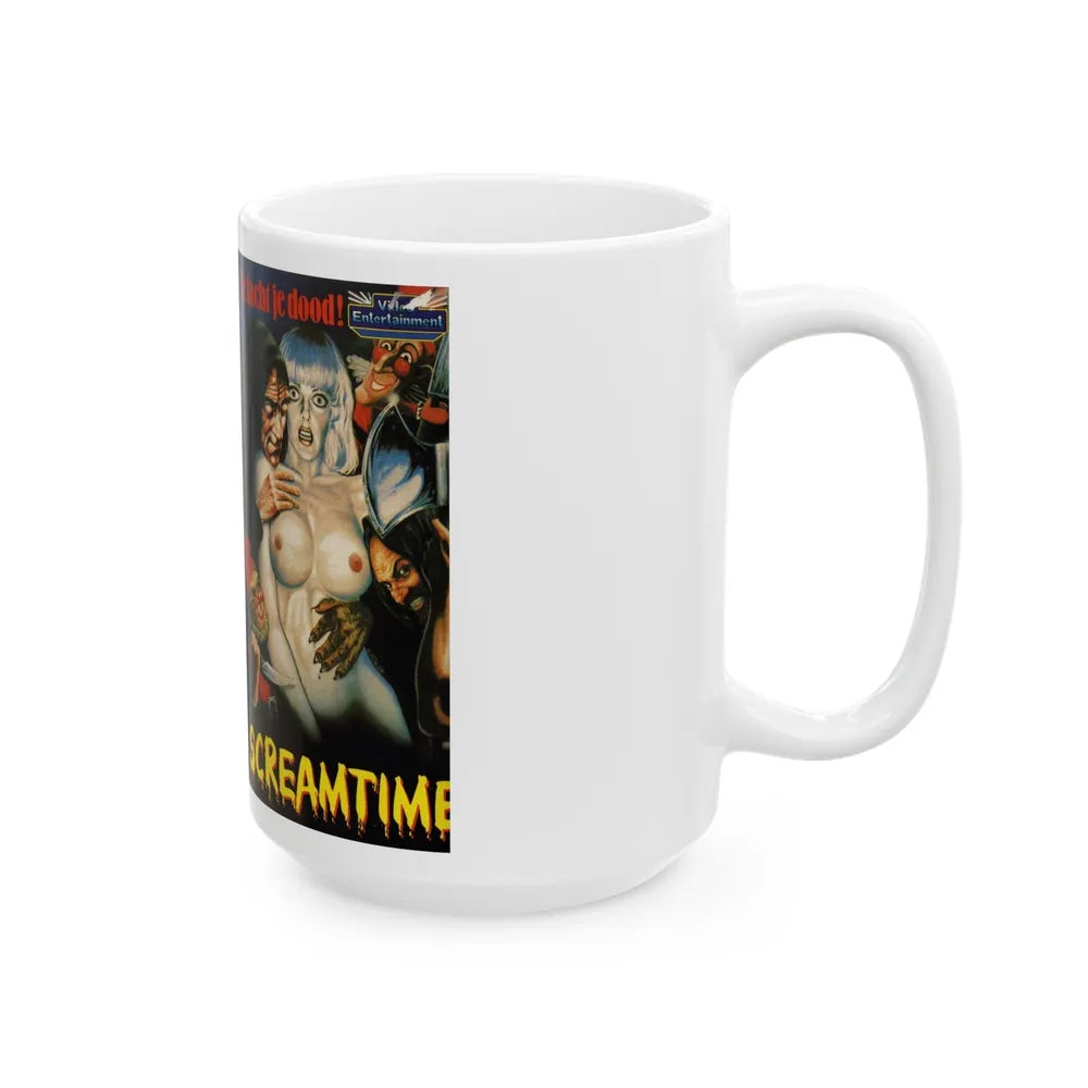 SCREAMTIME (VHS COVER) - White Coffee Mug-Go Mug Yourself