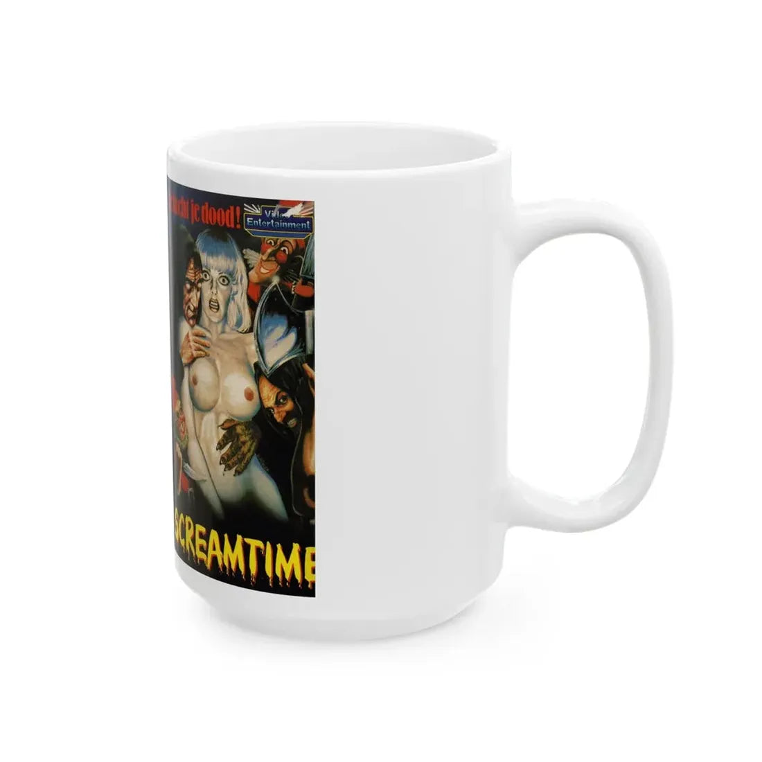 SCREAMTIME (VHS COVER) - White Coffee Mug - Go Mug Yourself
